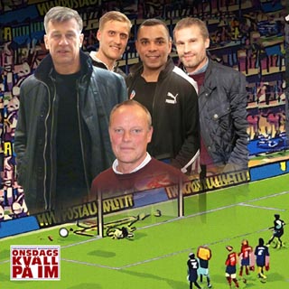 Onsdagskväll med Hans Carell och spelare. Bildmontage. Foto: Lars Bohman