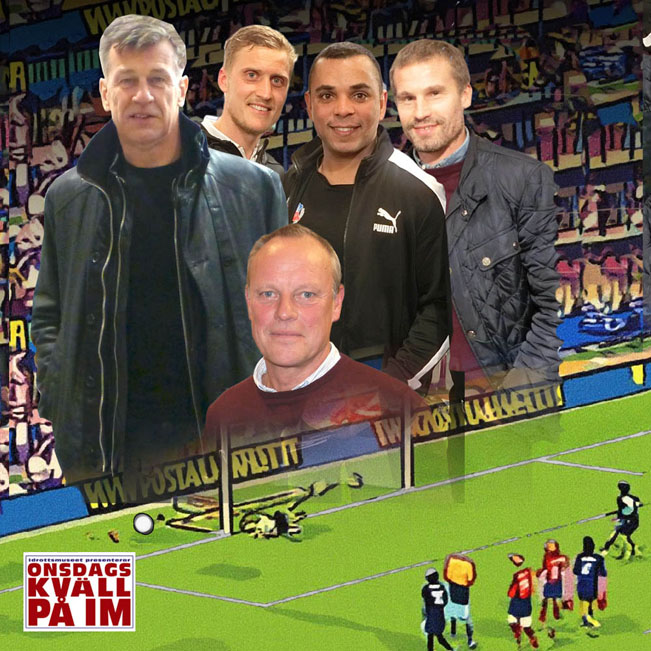 Onsdagskväll med Hans Carell och spelare. Bildmontage. Foto: Lars Bohman